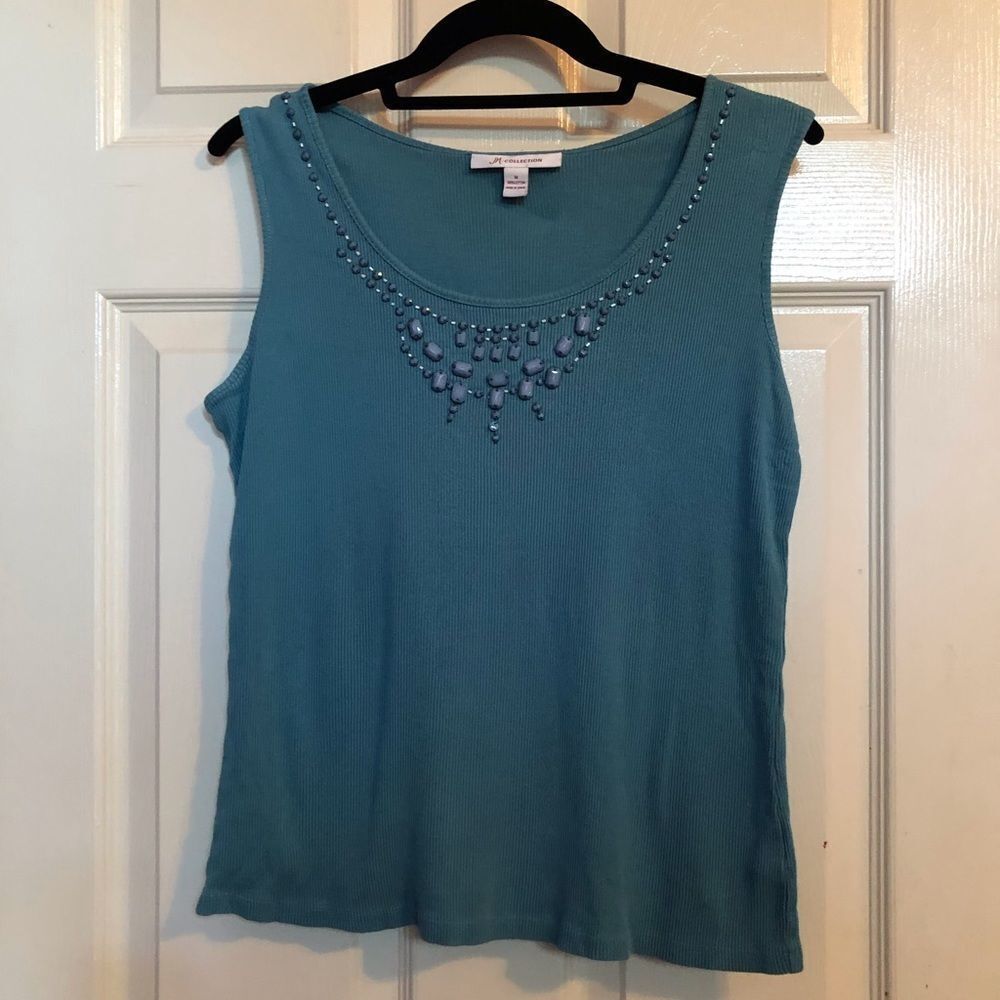 Tank Top With Bead Embellishment
